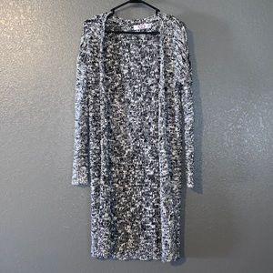 is2 open long knitted cardigan